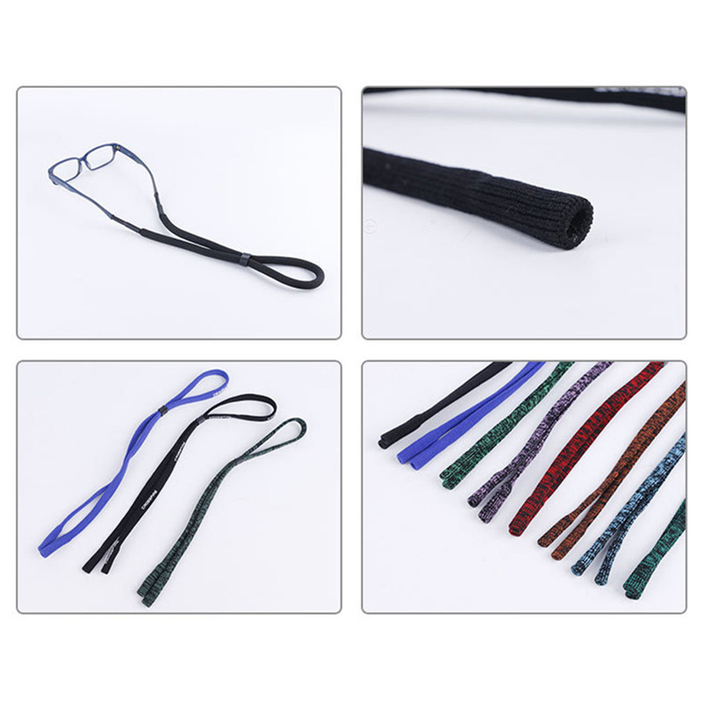 Sunglass Retainer Cord - 5個入りメガネストラップ、滑り止め調整可能スポーツ用メガネコード、ユニバーサルメガネホルダー（度付きサングラス用）