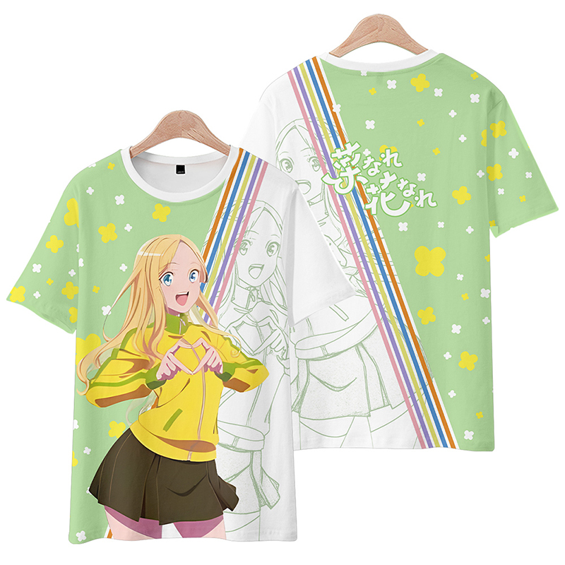 Tee Graphic Print - 3Dプリントアニメ ナレナレ -応援して！ 特大 Tシャツ女性男性夏のファッションクルーネック半袖 Tシャツグラフィック