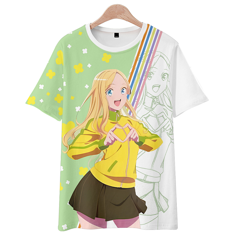 3Dプリントアニメ ナレナレ -応援して！ 特大 Tシャツ女 - Tee Graphic Print のレビューと価格