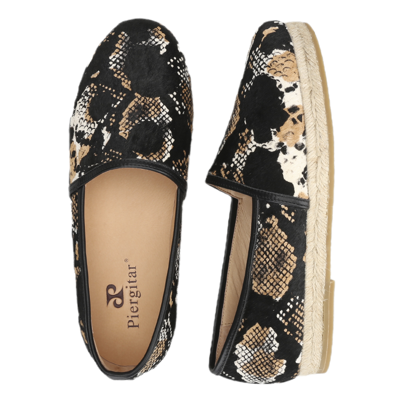 Piegitar-スネークエンボス加工された男性用馬の毛のモ - Espadrille Slip On のレビューと価格