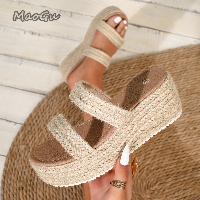 2026 春夏エスパドリーユプラットフォームスライド女性用フ - Espadrille Slip On のレビューと価格