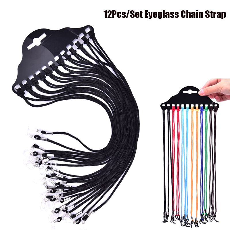 12 ピース/セットマルチカラーサングラスストラップコード眼 - Sunglass Retainer Cord のレビューと価格