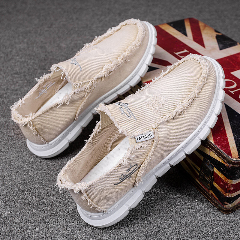 男性用の通気性のあるキャンバスシューズ,レースなしのサマーシ - Espadrille Slip On のレビューと価格