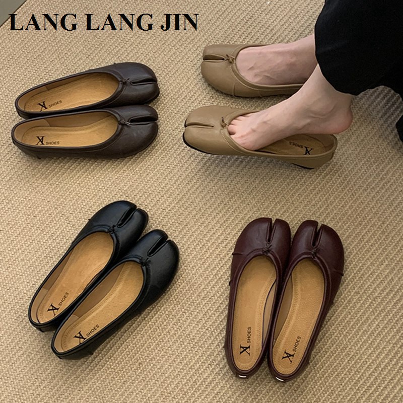 春スプリットトゥ女性バレエフラットファッション足袋靴カジュア - Espadrille Slip On のレビューと価格