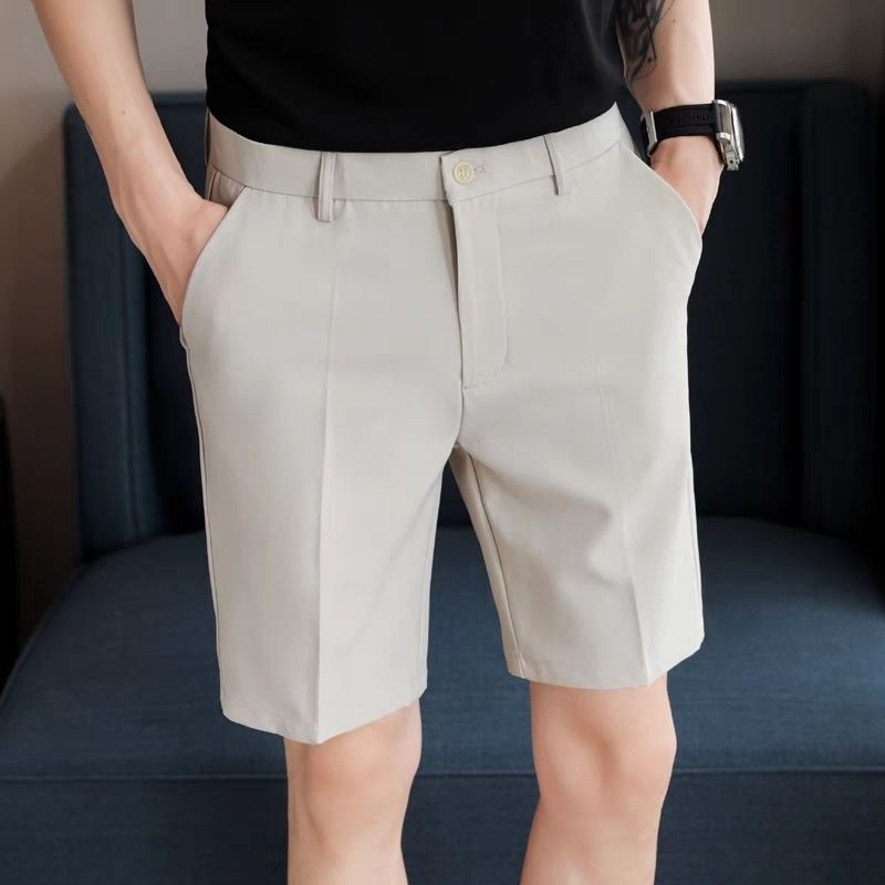 メンズスリムフィットスーツショーツ 夏用 軽量ストレートレッ - Shorts Chino Slim のレビューと価格