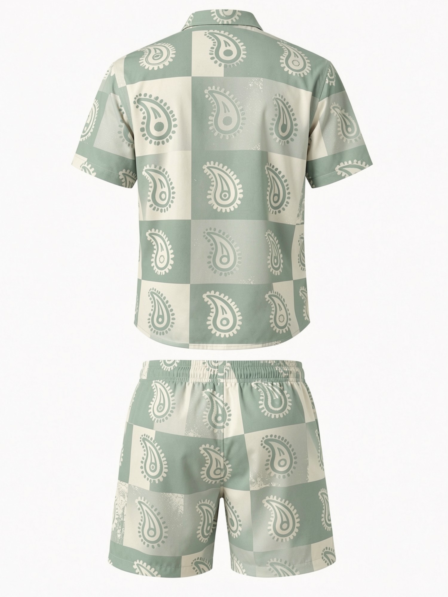 メンズ花柄半袖シャツとドローストリングショーツセット、ビーチ - Resort Shirt Floral のレビューと価格