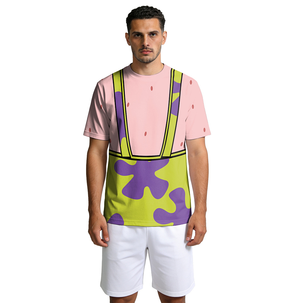 スポンジ＆パトリック・スター コスプレ Tシャツ - ハロウ - Tee Graphic Print のレビューと価格