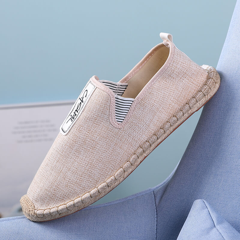 リネン製メンズカジュアルシューズ ローファー メンズフラット - Espadrille Slip On のレビューと価格