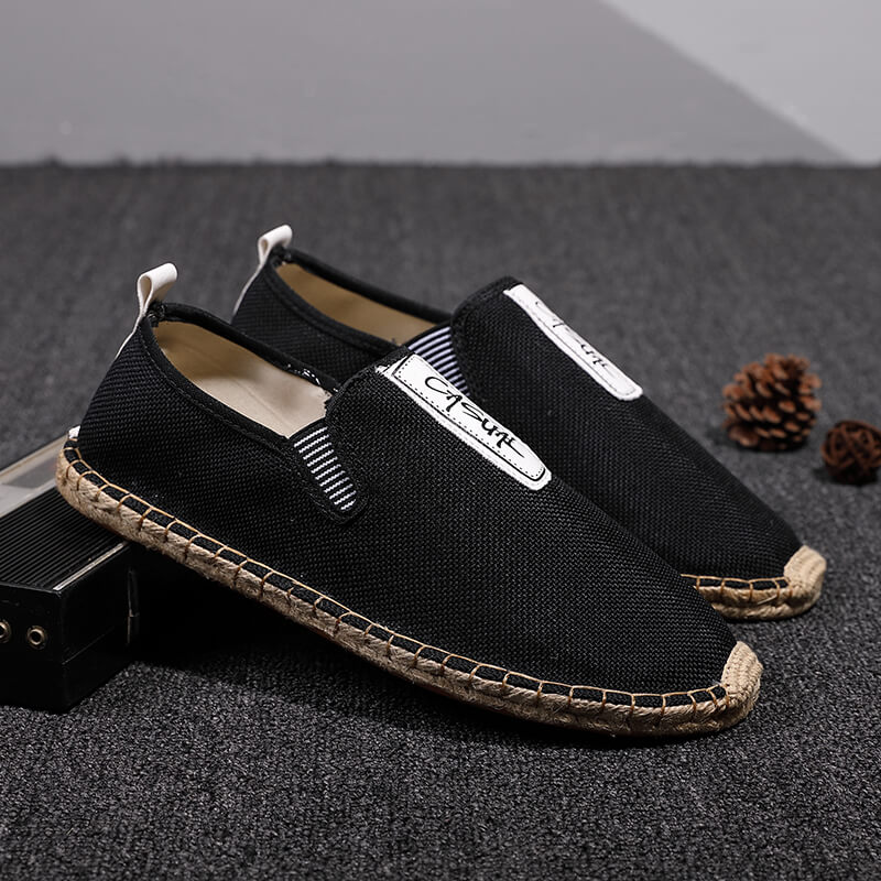 リネン製メンズカジュアルシューズ ローファー メンズフラット - Espadrille Slip On のレビューと価格
